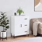 Klassiek dressoir van bewerkt hout met tijdloze uitstraling - Wit / 1 - Dressoirs & buffetkasten