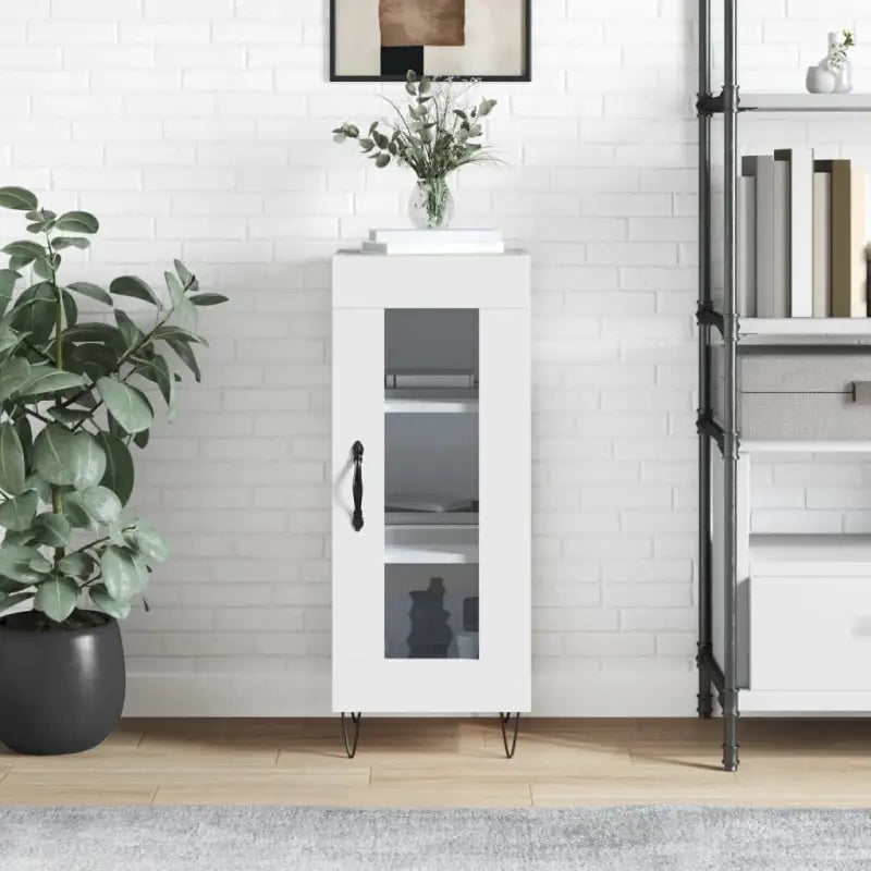 Klassiek dressoir van bewerkt hout met tijdloze uitstraling - Wit / 1 - Dressoirs & buffetkasten