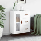 Klassiek dressoir van bewerkt hout met tijdloze uitstraling - Wit / 1 - Dressoirs & buffetkasten