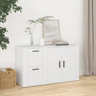Klassiek dressoir van bewerkt hout met tijdloze uitstraling - Wit / 1 - Dressoirs & buffetkasten