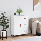 Klassiek dressoir van bewerkt hout met tijdloze uitstraling - Wit / 1 - Dressoirs & buffetkasten