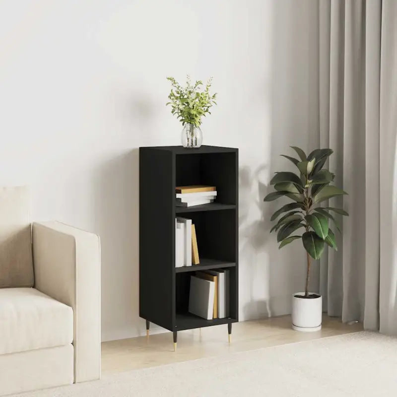 Klassiek dressoir van bewerkt hout met tijdloze uitstraling - Zwart / 1 - Dressoirs & buffetkasten