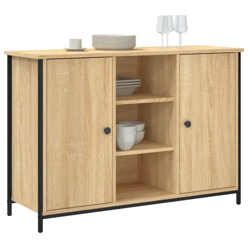 Klassiek dressoir van bewerkt hout met verstelbare poten - Dressoirs & buffetkasten
