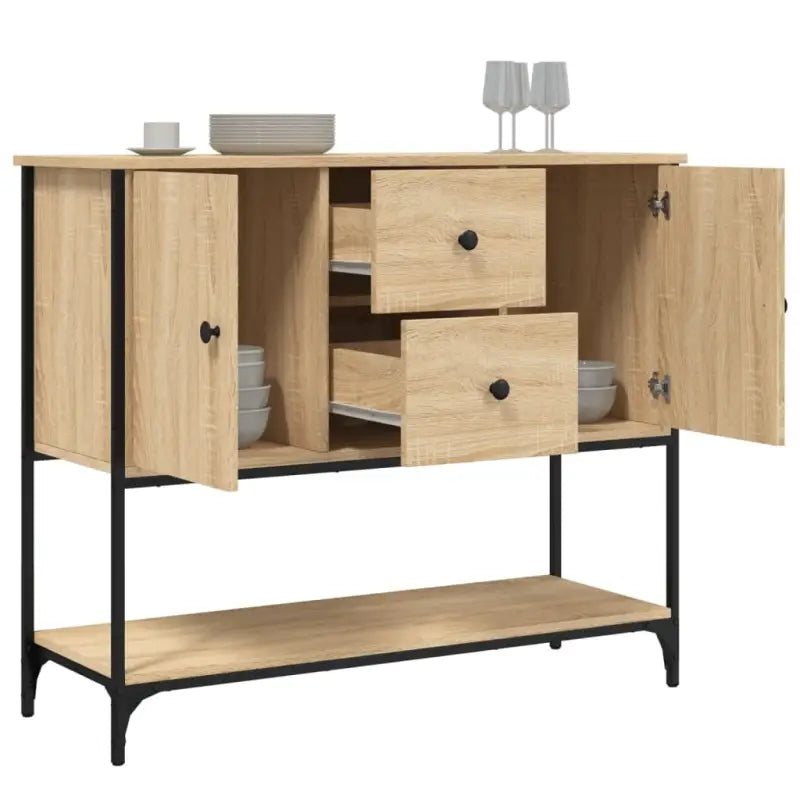 Klassiek dressoir van bewerkt hout met verstelbare poten - Dressoirs & buffetkasten