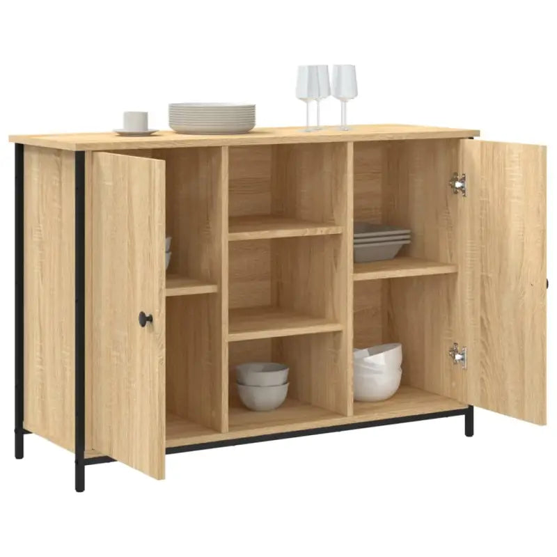 Klassiek dressoir van bewerkt hout met verstelbare poten - Dressoirs & buffetkasten