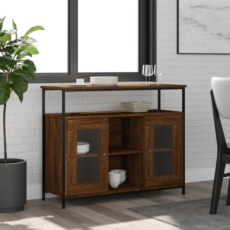Klassiek dressoir van bewerkt hout met verstelbare poten - Dressoirs & buffetkasten