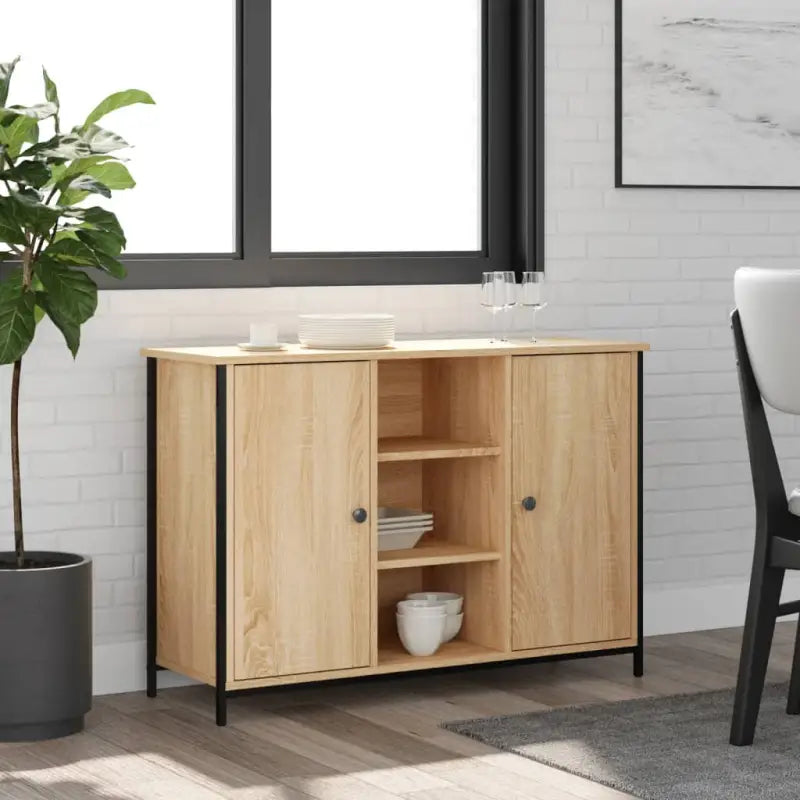 Klassiek dressoir van bewerkt hout met verstelbare poten - Dressoirs & buffetkasten