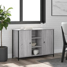 Klassiek dressoir van bewerkt hout met verstelbare poten - Grijs sonoma / 1 - Dressoirs & buffetkasten