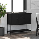 Klassiek dressoir van bewerkt hout met verstelbare poten - Zwart / 1 - Dressoirs & buffetkasten