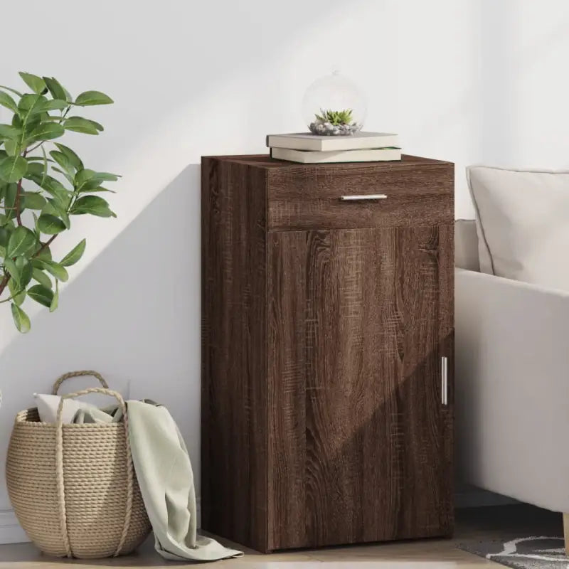 Klassiek dressoir van bewerkt hout voor een stijlvolle inrichting - bruin eikenkleur / 1 - Dressoirs & buffetkasten