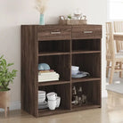 Klassiek dressoir van bewerkt hout voor een stijlvolle inrichting - bruin eikenkleur / 1 - Dressoirs & buffetkasten