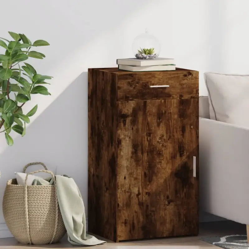 Klassiek dressoir van bewerkt hout voor een stijlvolle inrichting - Gerookt eiken / 1 - Dressoirs & buffetkasten