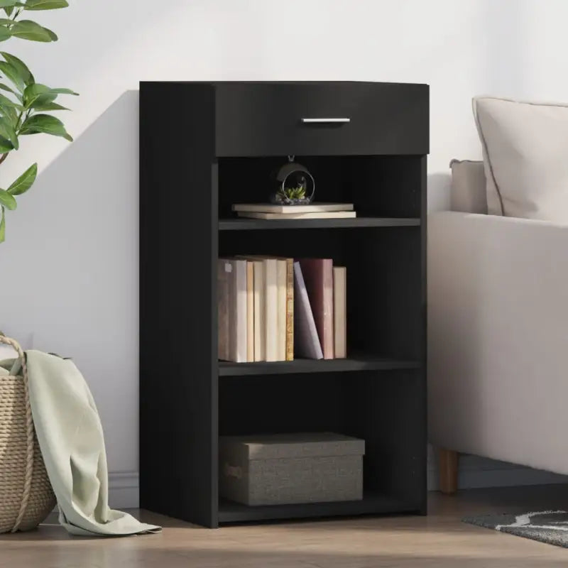 Klassiek dressoir van bewerkt hout voor een stijlvolle inrichting - Zwart / 1 - Dressoirs & buffetkasten