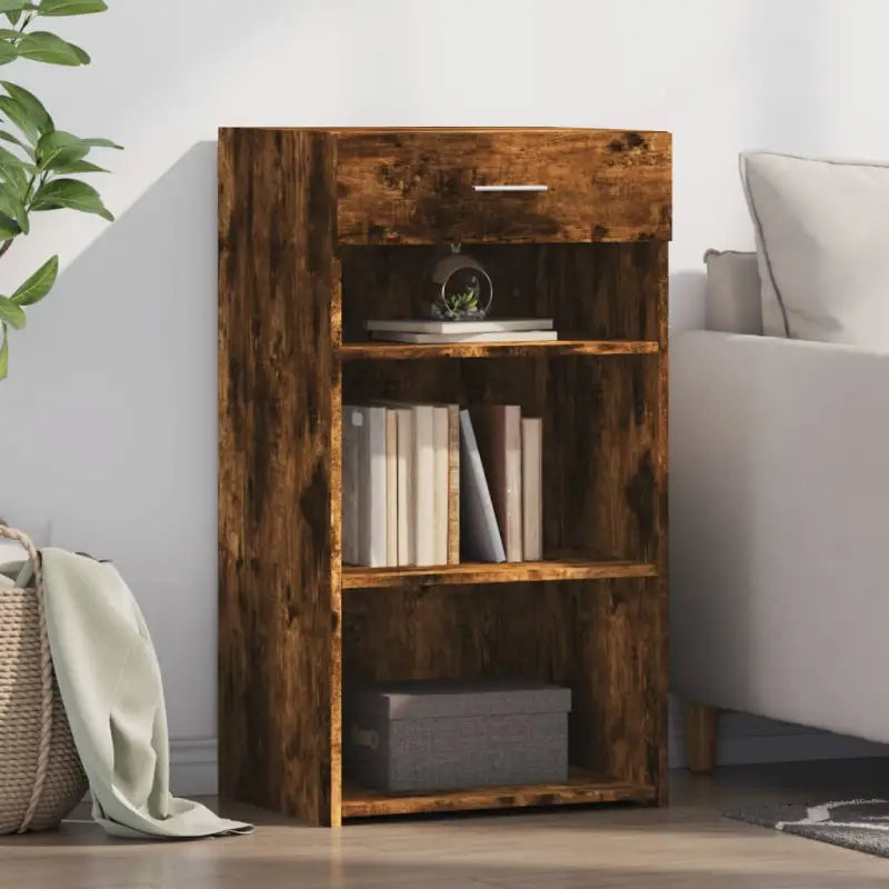 Klassiek dressoir van bewerkt hout voor een stijlvolle inrichting - Gerookt eiken / 1 - Dressoirs & buffetkasten
