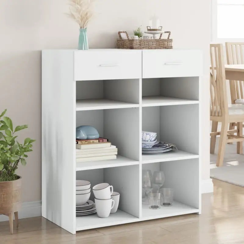 Klassiek dressoir van bewerkt hout voor een stijlvolle inrichting - Wit / 1 - Dressoirs & buffetkasten