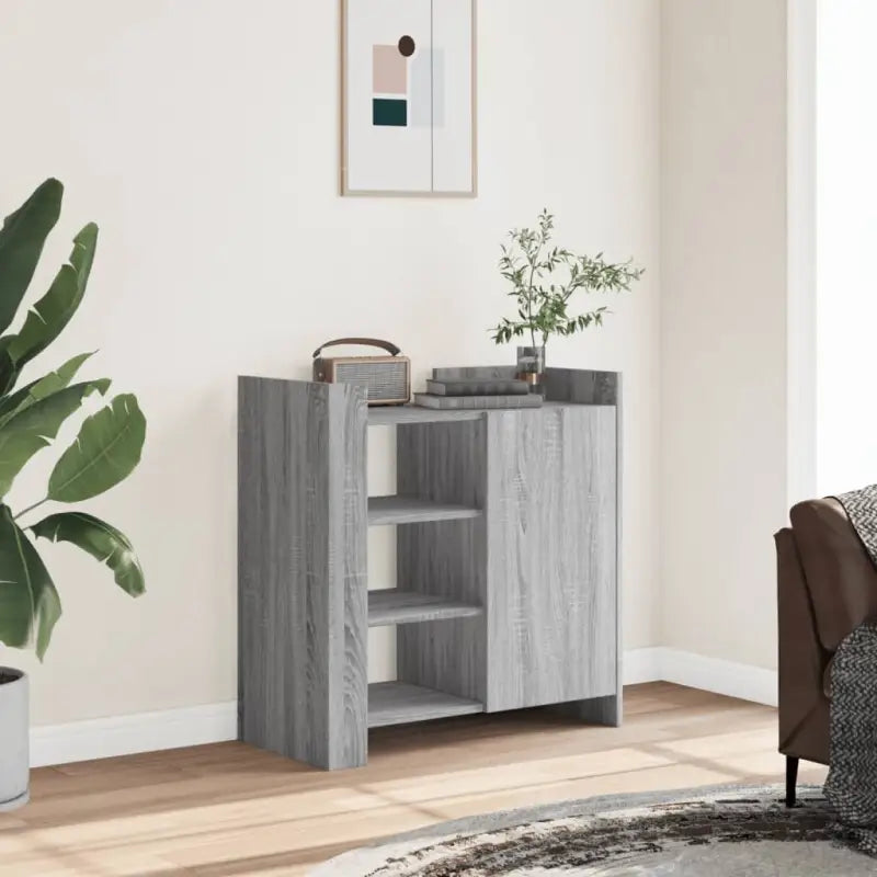 Klassiek dressoir van bewerkt hout voor huisdecoratie en praktische opberging - Grijs sonoma / 1 - Dressoirs &