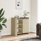 Klassiek dressoir van bewerkt hout voor huisdecoratie en praktische opberging - Sonoma eiken / 1 - Dressoirs &