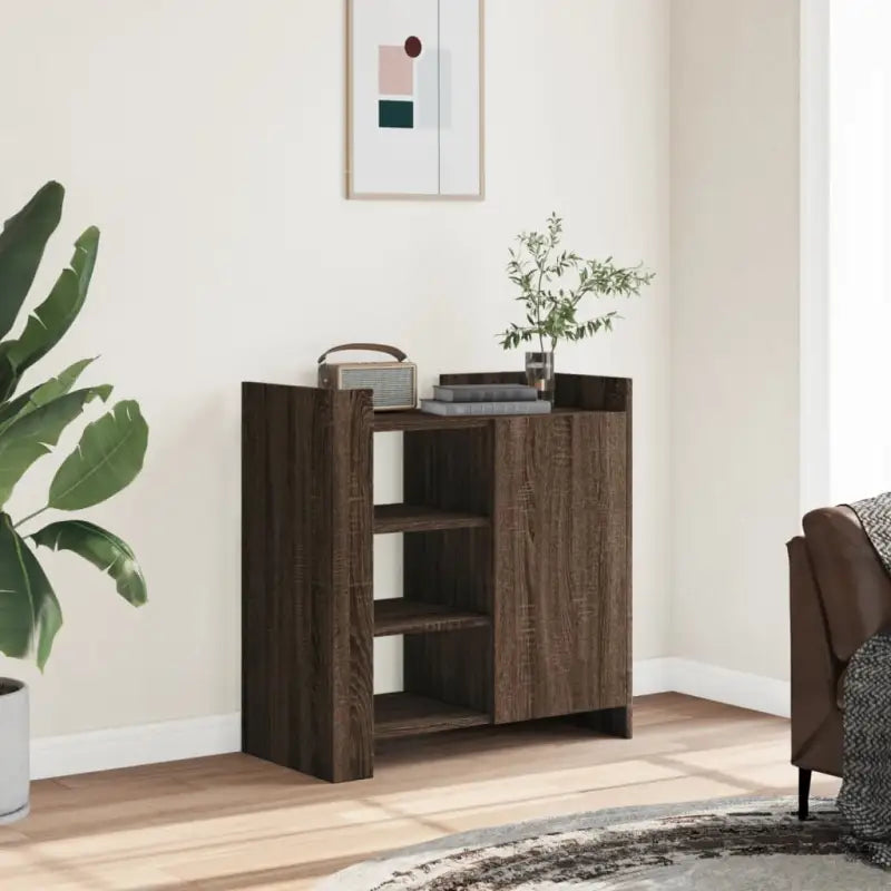 Klassiek dressoir van bewerkt hout voor huisdecoratie en praktische opberging - bruin eikenkleur / 1 - Dressoirs &