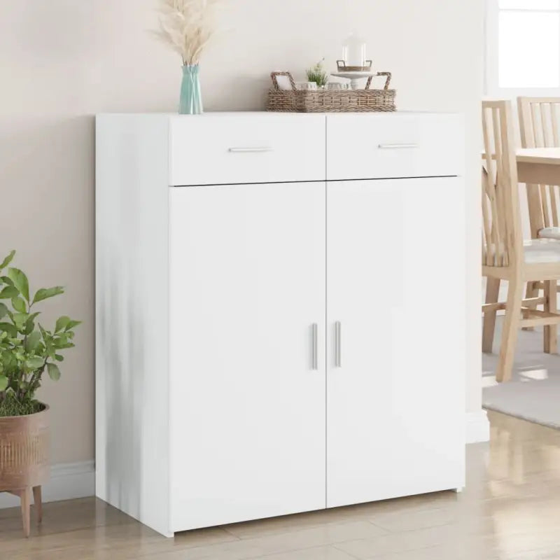 Klassiek dressoir van bewerkt hout voor praktische opbergruimte - Wit / 1 - Dressoirs & buffetkasten