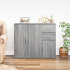 Klassiek dressoir van hoogwaardig bewerkt hout voor een tijdloze uitstraling - Grijs sonoma / 1 - Dressoirs &