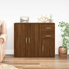 Klassiek dressoir van hoogwaardig bewerkt hout voor een tijdloze uitstraling - bruin eikenkleur / 1 - Dressoirs &