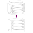 Klassiek dressoir van koudgewalst staal voor huis en kantoor - Dressoirs & buffetkasten