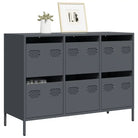 Klassiek dressoir van koudgewalst staal voor huis en kantoor - Antraciet / 1 / 101.5 cm - Dressoirs & buffetkasten
