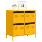 Klassiek dressoir van koudgewalst staal voor huis en kantoor - Mosterdgeel / 1 / 68 cm - Dressoirs & buffetkasten