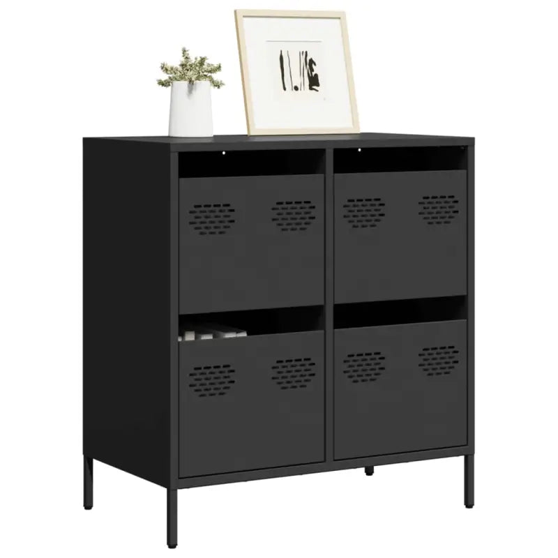 Klassiek dressoir van koudgewalst staal voor huis en kantoor - Zwart / 1 / 68 cm - Dressoirs & buffetkasten