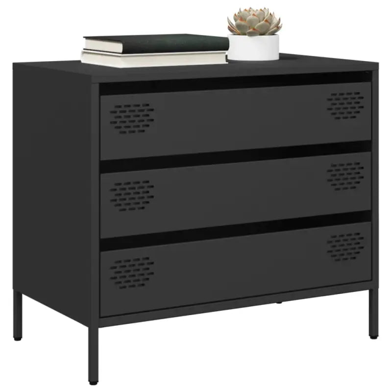 Klassiek dressoir van koudgewalst staal voor huis en kantoor - Zwart / 1 - Dressoirs & buffetkasten