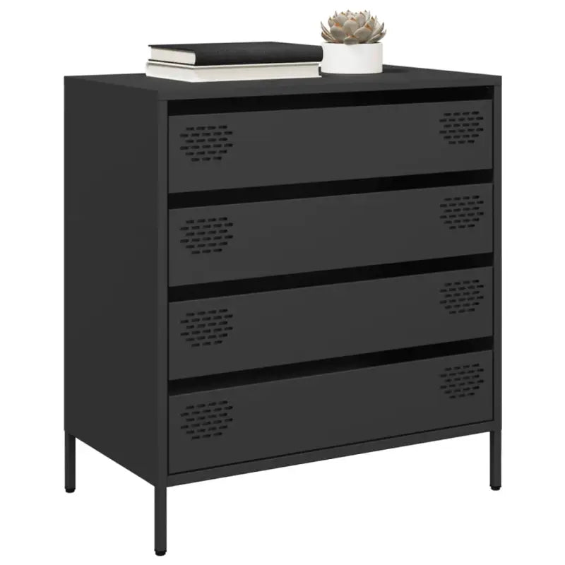 Klassiek dressoir van koudgewalst staal voor huis en kantoor - Zwart / 1 - Dressoirs & buffetkasten