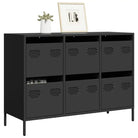 Klassiek dressoir van koudgewalst staal voor huis en kantoor - Zwart / 1 / 101.5 cm - Dressoirs & buffetkasten