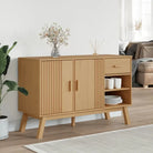 Klassiek dressoir van massief grenenhout met houten poten - Dressoirs & buffetkasten