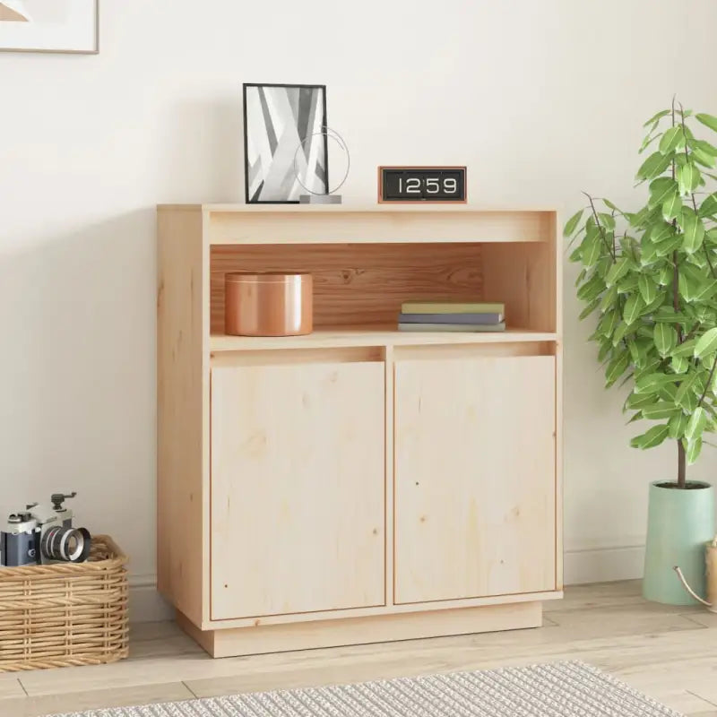 Klassiek dressoir van massief grenenhout met rustieke uitstraling - Naturel / 1 - Dressoirs & buffetkasten