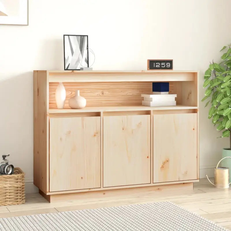 Klassiek dressoir van massief grenenhout met rustieke uitstraling - Naturel / 1 - Dressoirs & buffetkasten