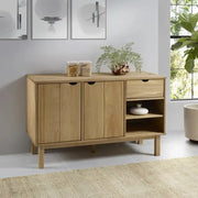 Klassiek dressoir van massief grenenhout met Scandinavisch design - Bruin / 1 - Dressoirs & buffetkasten