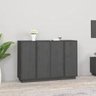 Klassiek dressoir van massief grenenhout met tijdloze uitstraling - Grijs / 1 - Dressoirs & buffetkasten