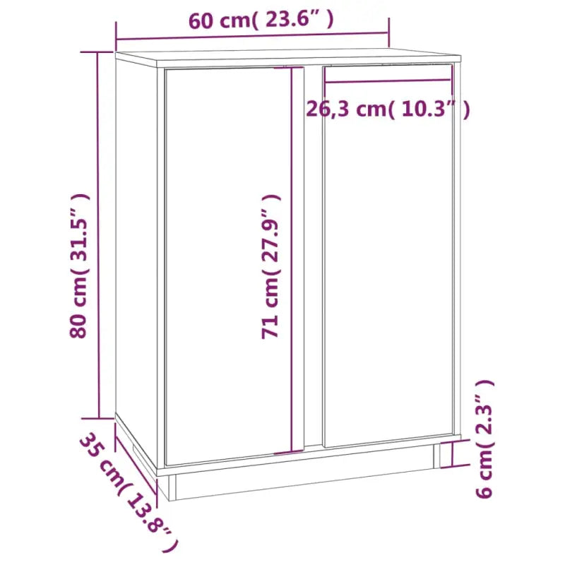 Klassiek dressoir van massief grenenhout voor een tijdloze uitstraling - Dressoirs & buffetkasten
