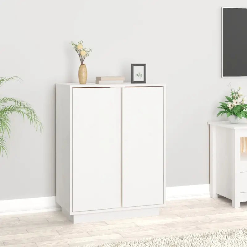 Klassiek dressoir van massief grenenhout voor een tijdloze uitstraling - Wit / 1 - Dressoirs & buffetkasten