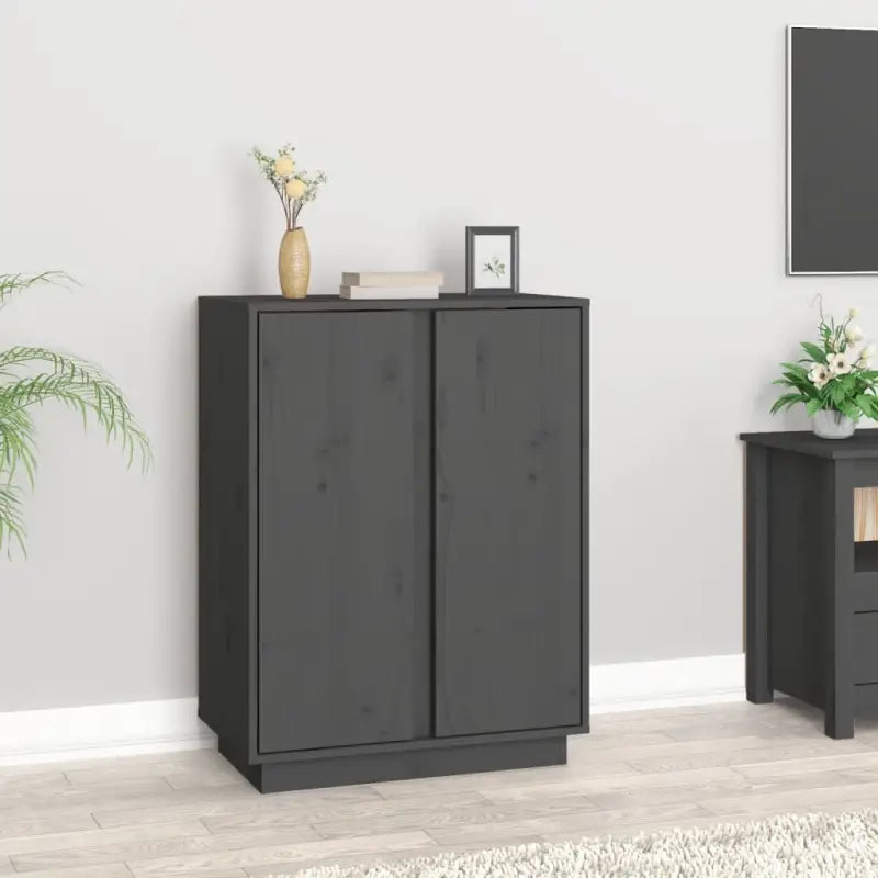 Klassiek dressoir van massief grenenhout voor een tijdloze uitstraling - Grijs / 1 - Dressoirs & buffetkasten