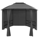 Klassiek Elegante Partytent met Gordijnen voor Bijeenkomsten - Antraciet - Partytenten & prieëlen