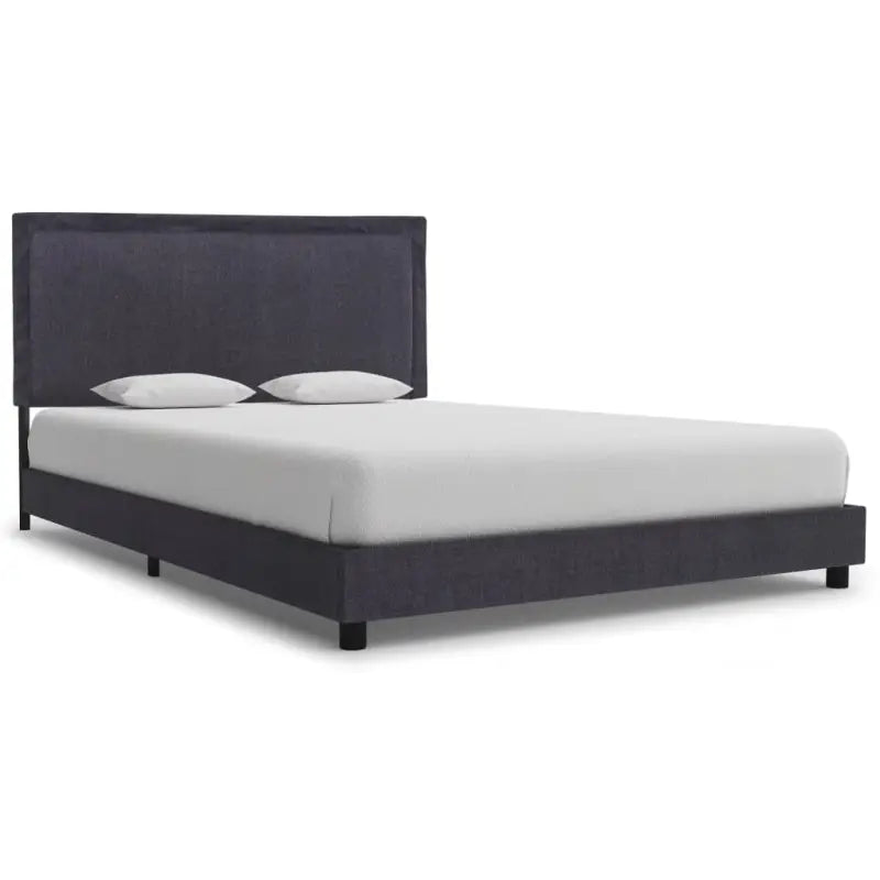 Klassiek gepoedercoat ijzer bedframe met elegante charme - Donkergrijs / 140 x 200 cm - Bedden & bedframes