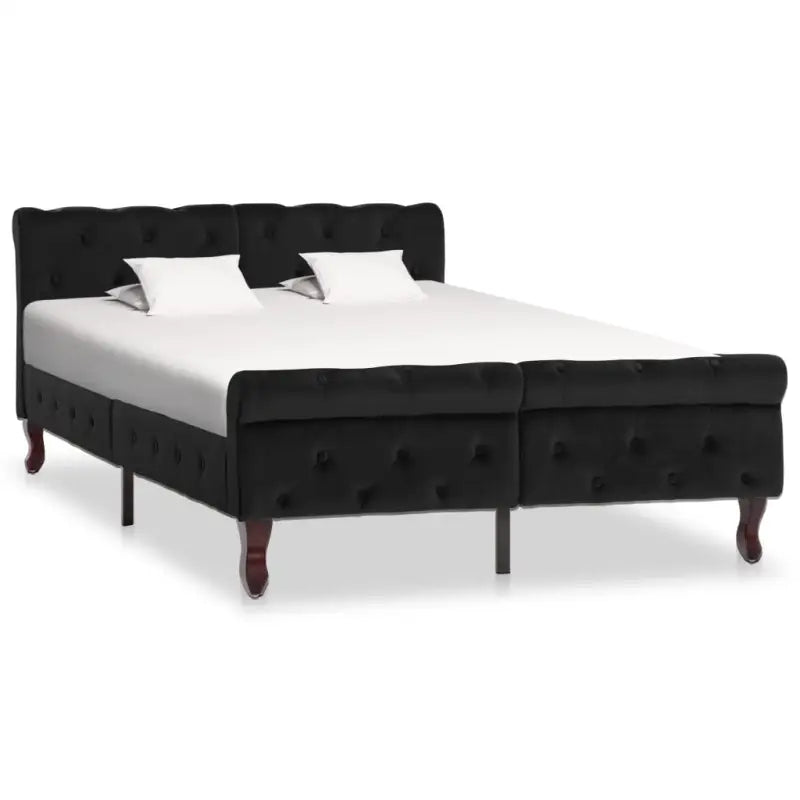 Klassiek gestoffeerd bedframe met elegante uitstraling - Zwart / 120 x 200 cm - Bedden & bedframes