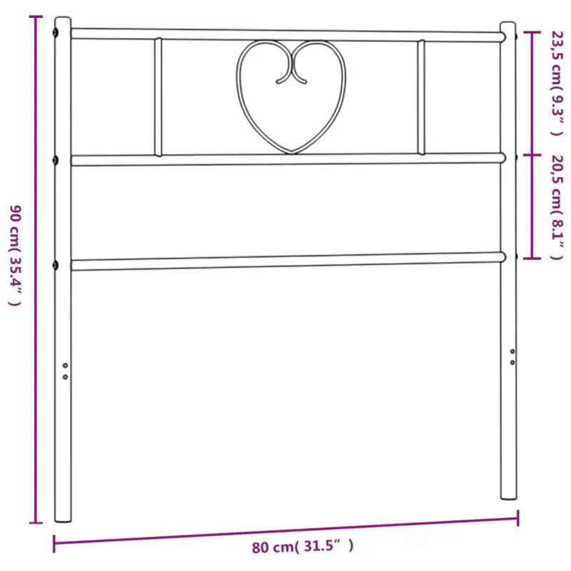 Klassiek hoofdbord met ronde buizen en trendy ontwerp voor elke slaapkamer - Hoofdborden en voetborden