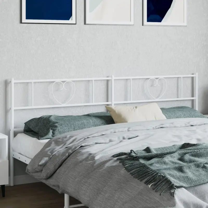 Klassiek hoofdbord met ronde buizen en trendy ontwerp voor elke slaapkamer - Wit / 200 cm / 1 - Hoofdborden