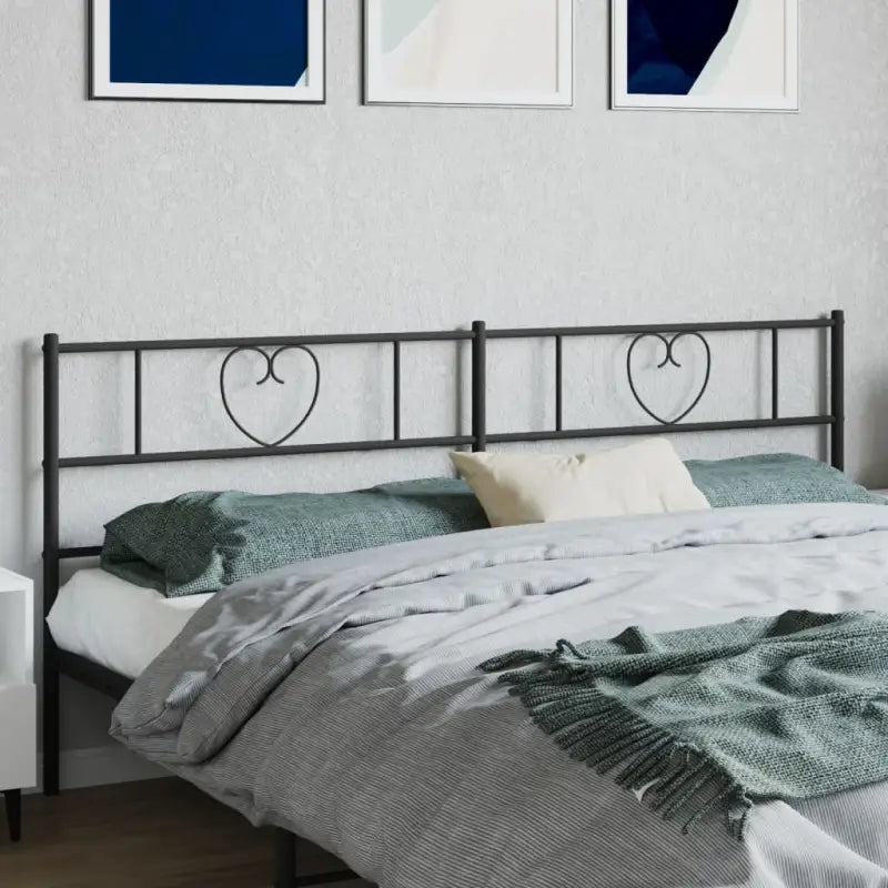 Klassiek hoofdbord met ronde buizen en trendy ontwerp voor elke slaapkamer - Zwart / 193 cm / 1 - Hoofdborden