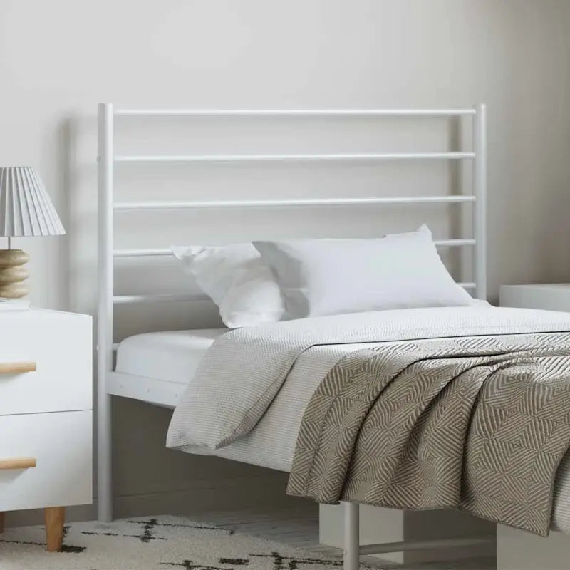 Klassiek hoofdbord met ronde buizen voor een moderne slaapkamer uitstraling - Wit / 100 cm / 1 - Hoofdborden