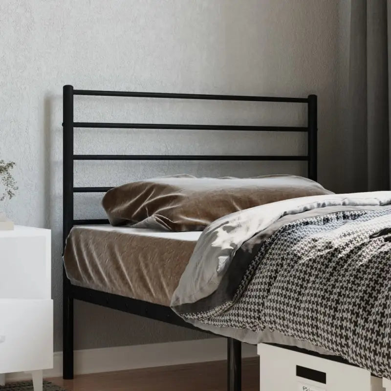 Klassiek hoofdbord met ronde buizen voor een moderne slaapkamer uitstraling - Zwart / 75 cm / 1 - Hoofdborden
