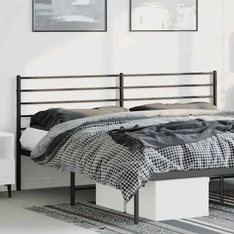 Klassiek hoofdbord met ronde buizen voor een moderne slaapkamer uitstraling - Zwart / 180 cm / 1 - Hoofdborden