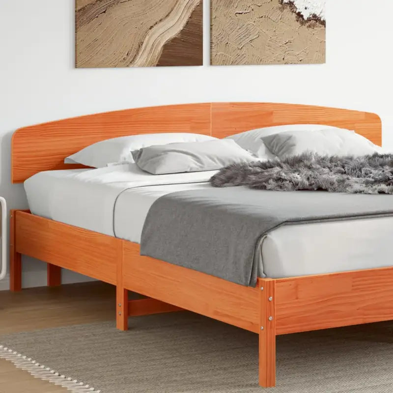 Klassiek hoofdbord van massief grenenhout voor elke slaapkamer - Bruin / 200 cm / 1 - Hoofdborden en voetborden